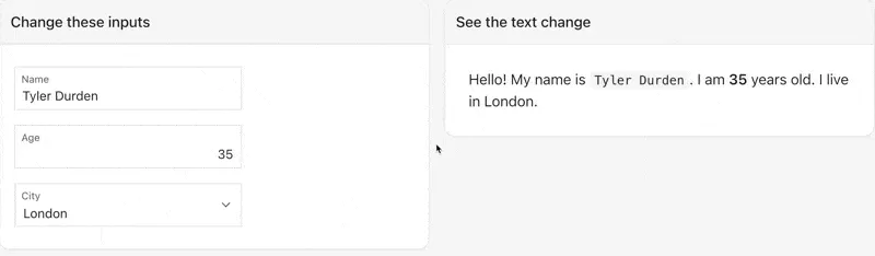 When typing in the input field, the markdown preview updates in real-time to reflect the changes.