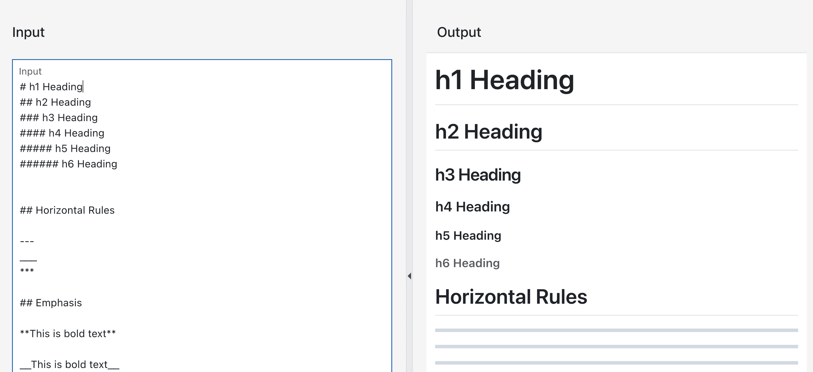 Side by side view. Left a normal APEX textarea with some markdown as source. On the right side, the Markdown gets previewed.