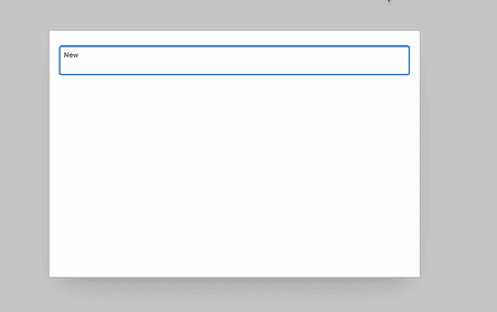 Screenshot of APEX popup with a single text input in it. It is centered on the page and the background page darkened.