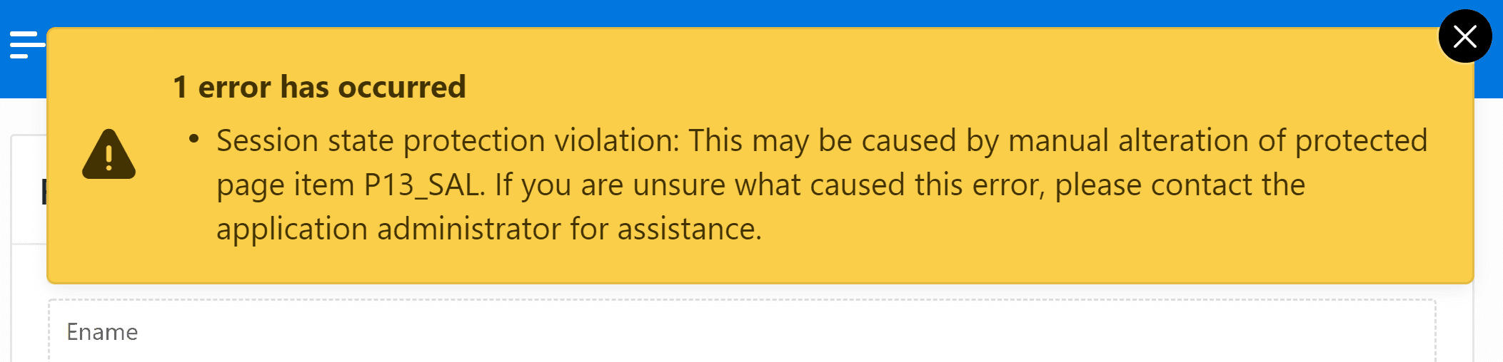 session state violation alert