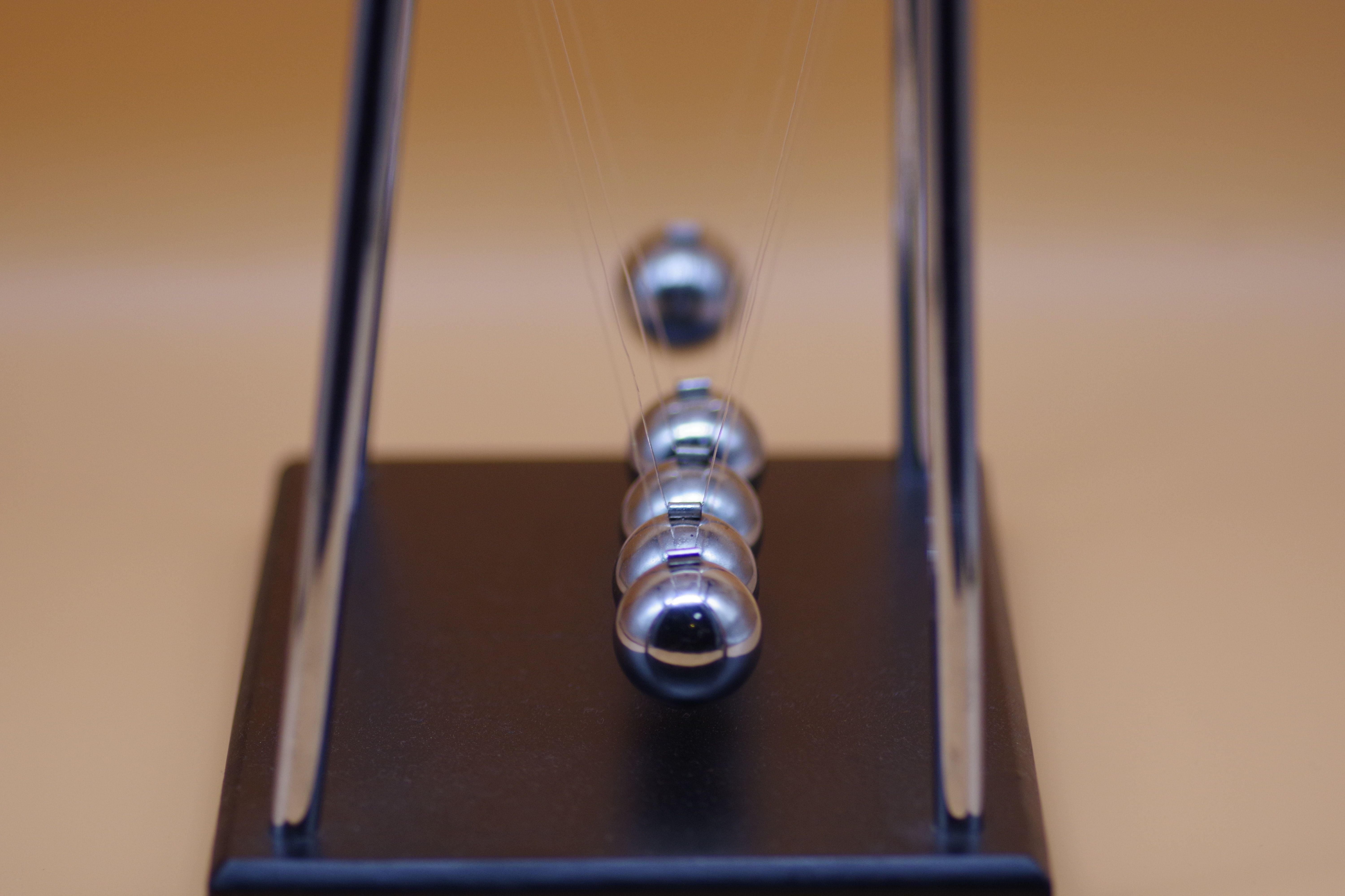Photo of a newton's cradle
