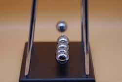 Photo of a newton's cradle
