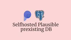 Text Selfhosted Plausible preexisting DB