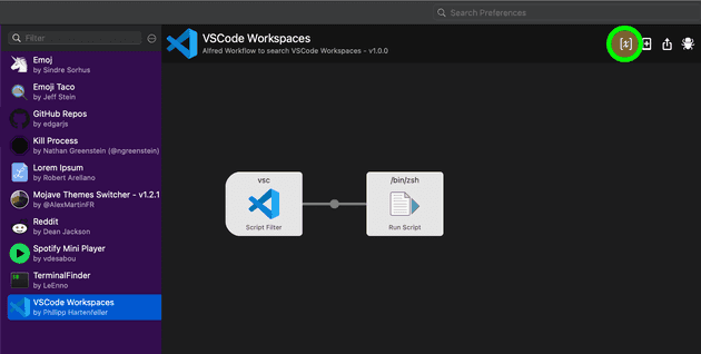 Alfred workflow to quickly navigate Visual Studio Code workspaces ...