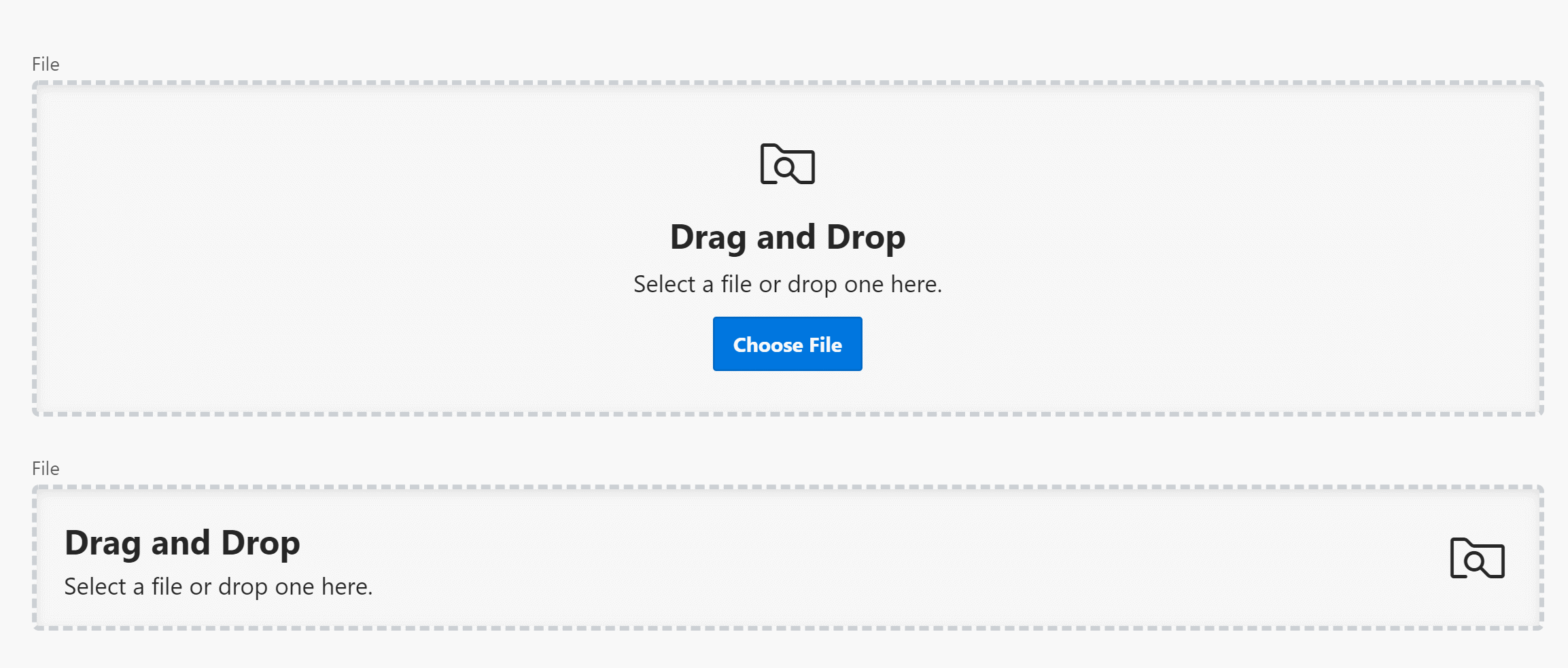 Dropzone with CSS and improved UX